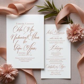 Faire-part de mariage calligraphiés